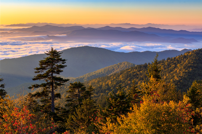 View from Clingmans Dome in autumn