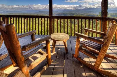 view from smoky mountain cabin