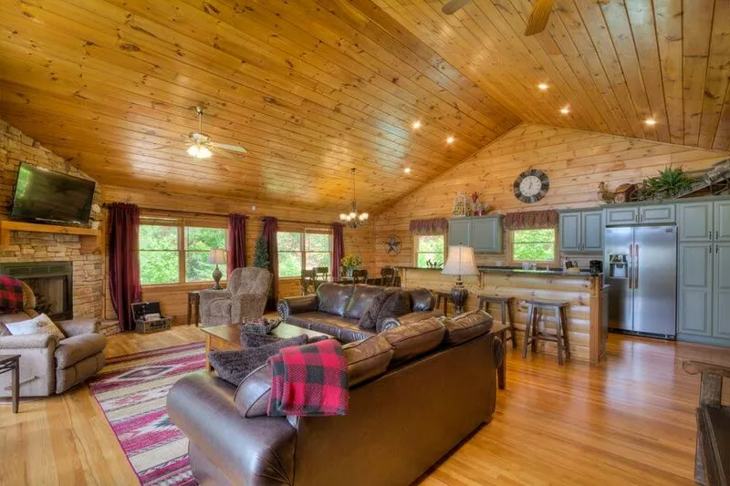 Family time is easy as pie when you book this Wears Valley Cabin Rental for families.  